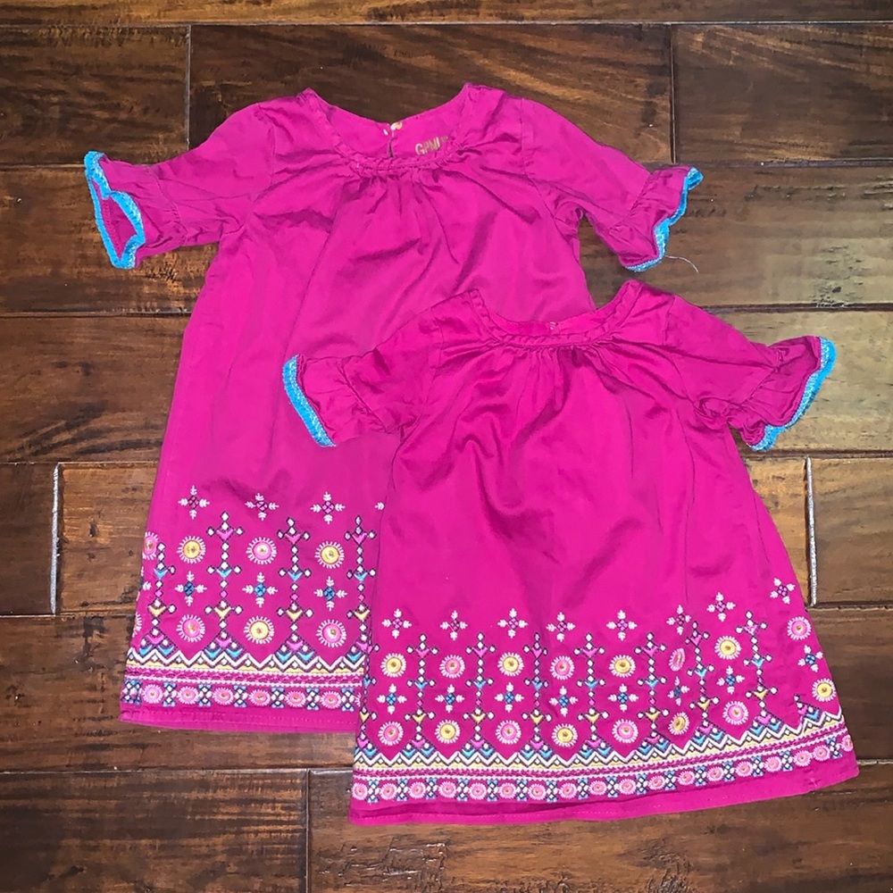 Genuine Kids from Osh Kosh matching dresses in 4T and 18mos.